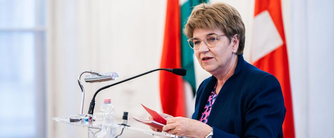 Viola Amherd, a Svájci Államszövetség elnöke
